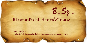 Bienenfeld Szerénusz névjegykártya